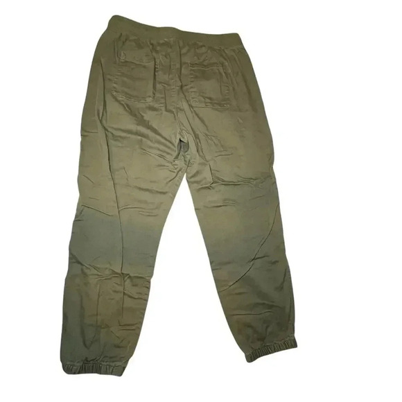 Gap Women's Large Green Jogger Pants Ribbed Waist‎ Cargo Style Pockets - Picture 2 of 14